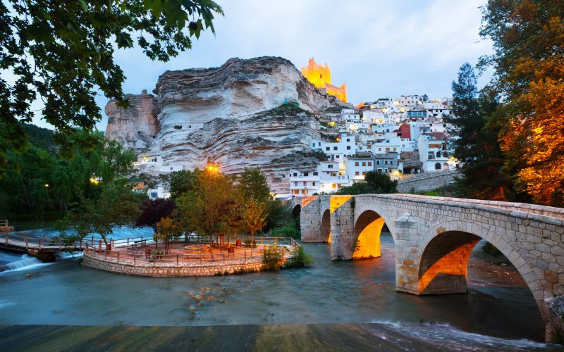Bridge,Over,Jucar,At,Alcala,Del,Jucar.,Province,Of,Albacete,